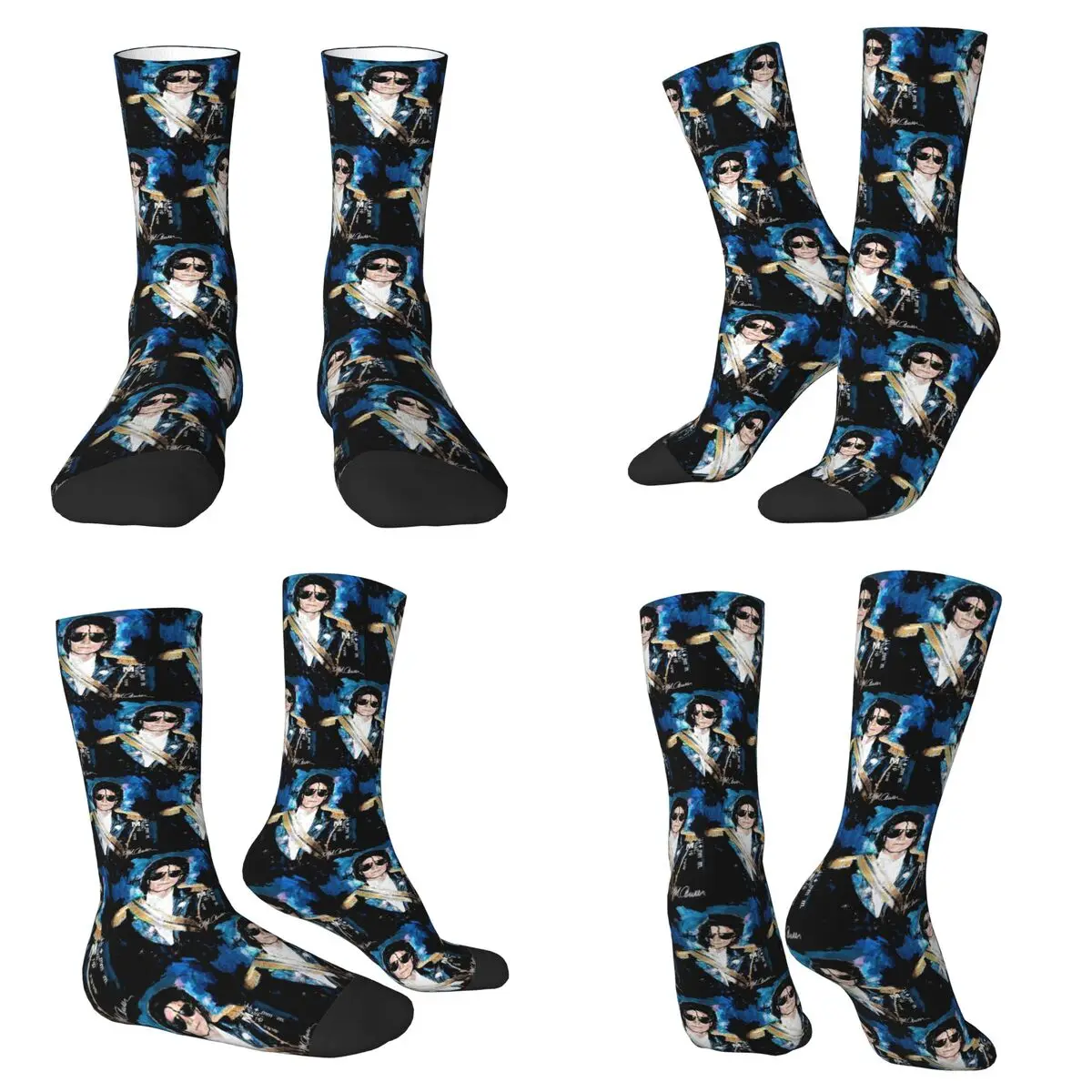 Michael 1984 Grammys Jackson Pop Art Portrait Socks Harajuku Stockings All Season Long Socks Accessories for Unisex Gifts Clothing & Accessories 6f6cb72d544962fa333e2e: One Size