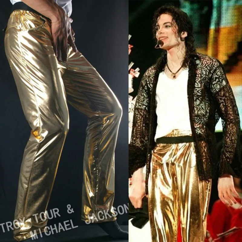 Classic Michael Jackson History BAD Classic Golden Pants Trousers Performance Gift Clothing & Accessories 6f6cb72d544962fa333e2e: Custom Size|Kids110-120cm|Kids130-140cm|Kids150-160cm|L|M|S|XL|XS（old）|XXL|XXXL