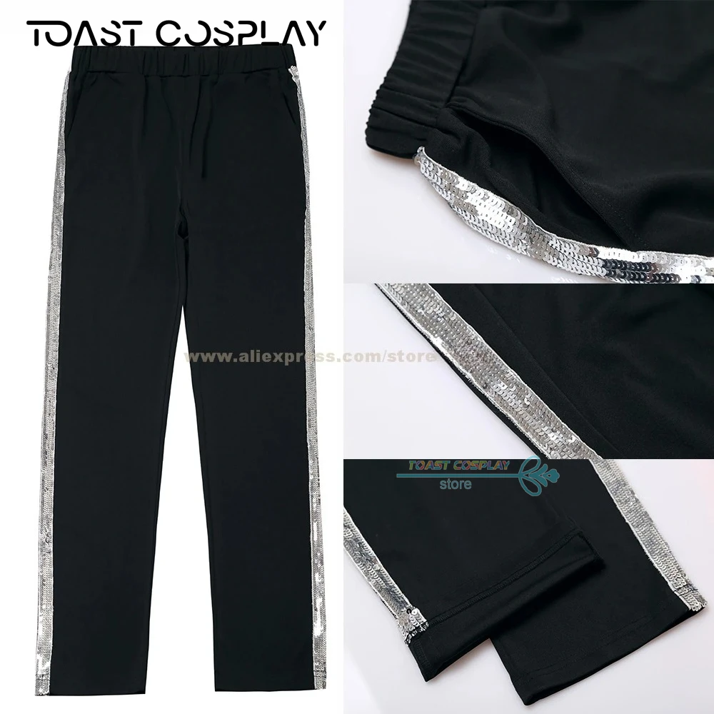 MJ Michael Jackson Billie Jean Pants Sliver Casual Stripe Trousers Collection Party Halloween Carnival Costume Cosplay Prop Clothing & Accessories 6f6cb72d544962fa333e2e: 120 (for 5-6T)|130 (for 6-7T)|140 (for 7-8T)|150(for 8-10T)|L|M|S|XL|XXL|XXXL