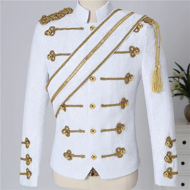 Modern Michael Jackson Sequined Performance Outfit New Men’s Banquet Guest Band Rock Singer Costume Stand Up Collar Jacket Costumes 6f6cb72d544962fa333e2e: 4XL|5XL|6XL|L|M|S|XL|XXL|XXXL