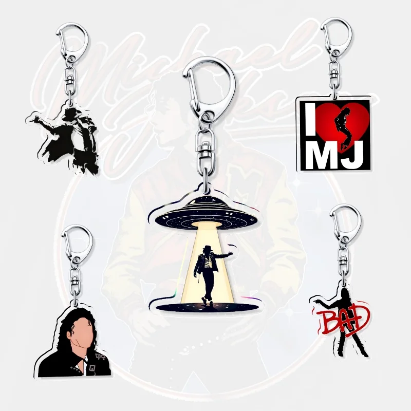 Michael Jackson Acrylic Keychain King of Pop Memorabilia Vintage Music Fan Gift Keep the Legend Close Memorial Vintage Thriller Clothing & Accessories 6f6cb72d544962fa333e2e: 6 cm