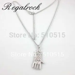 Michael Jackson Glove Necklace MJ Dance Rhinestone Punk Rock Roll Accessories Music Jewelry Jewellery 8d255f28538fbae46aeae7: Gold|silver
