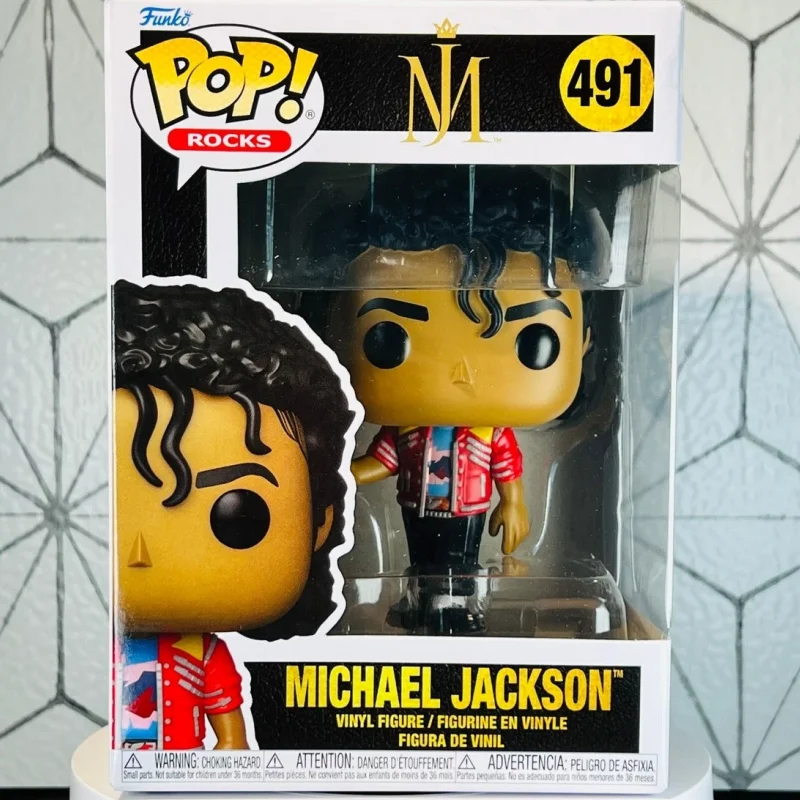Funko Pop Rocks Michael Jackson Beat It Action Doll Model #491 Vinyl Sculpture Dolls Limited Edition Collection Fan Gifts Toys cb5feb1b7314637725a2e7: 491