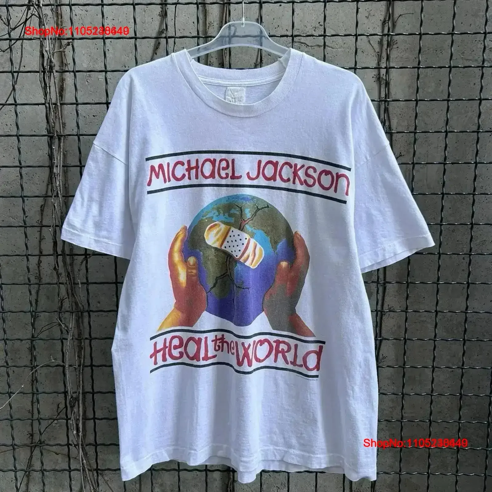 Vintage 1997 Michael Jackson Heal The World Rock T shirt Size XL Washed fashion Stylish Breathable graphic Soft vintage Washed Men’s Clothing 6f6cb72d544962fa333e2e: 4XL|5XL|6XL|L|M|S|XL|XXL|XXXL