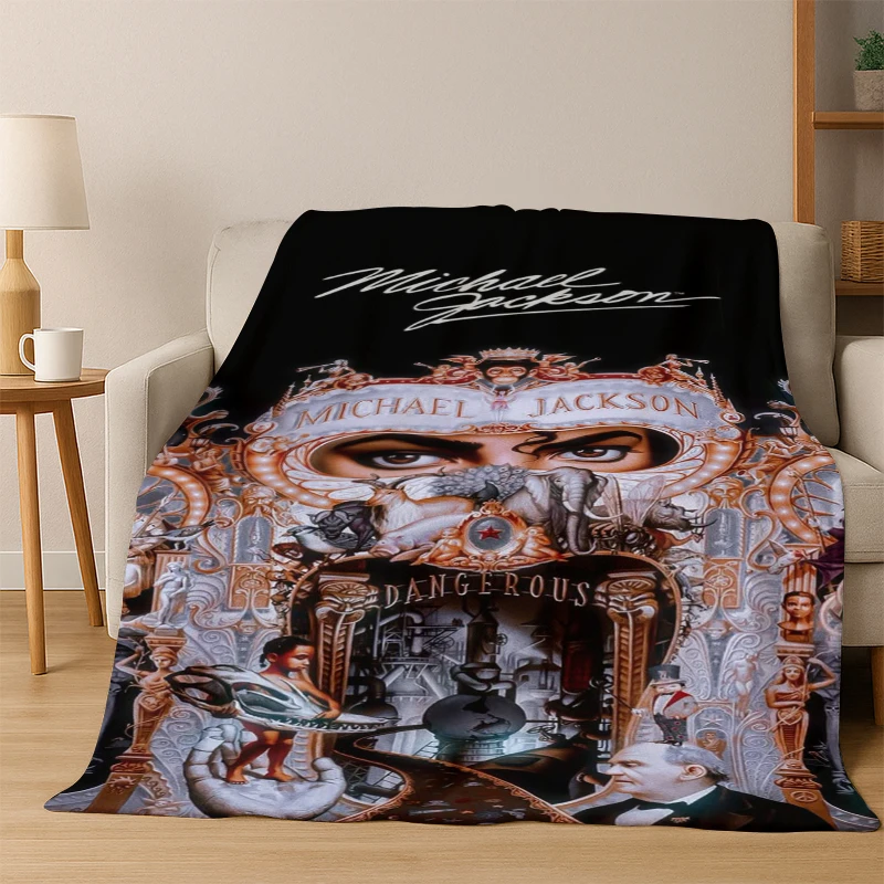 MJ Michael Jackson King of Pop Star Flannel Blanket Soft Warm Blanket Throw Blanket for Bedroom Living Room Bed Travel Picnic Bedroom 6f6cb72d544962fa333e2e: 100X150CM|130x150cm|150x200cm|180x220cm|75x90cm