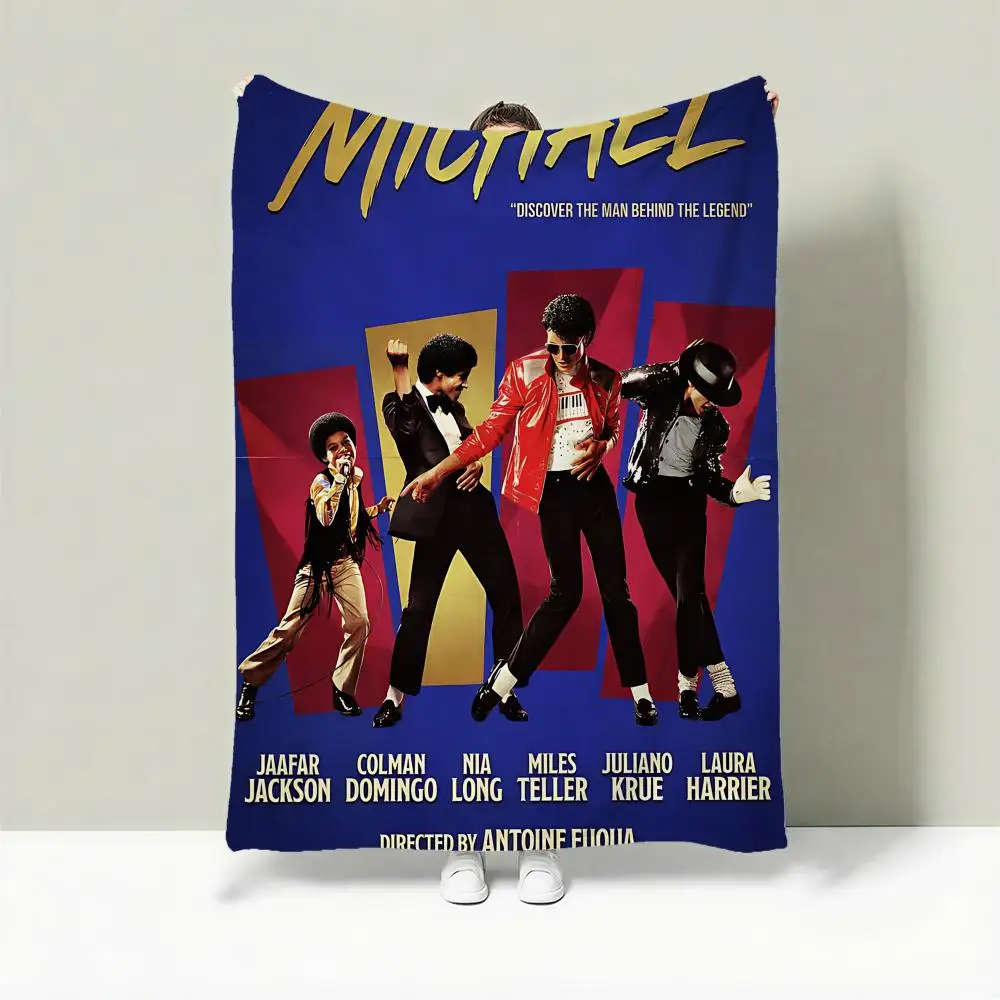 Singer M-Michael Jackson Throw Lightweight 240g Flannel Blanket Soft Skin-friendly for Summer Cooling Bedroom 6f6cb72d544962fa333e2e: 100x130cm|130x150cm|150x200cm|75X100cm