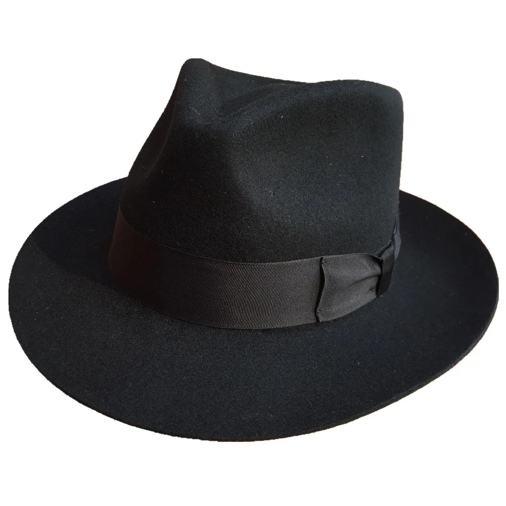 Classic Mens Wool FeltGangster Fedora Michael Jackson Gentleman Hat For Men Women Hats 6f6cb72d544962fa333e2e: L 59cm|M 57cm|S 55cm|XL 61cm