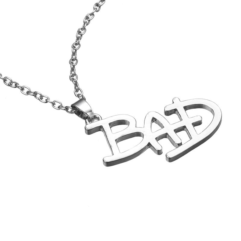 Michael Jackson BAD Necklace Jewellery Men Women 8d255f28538fbae46aeae7: N540