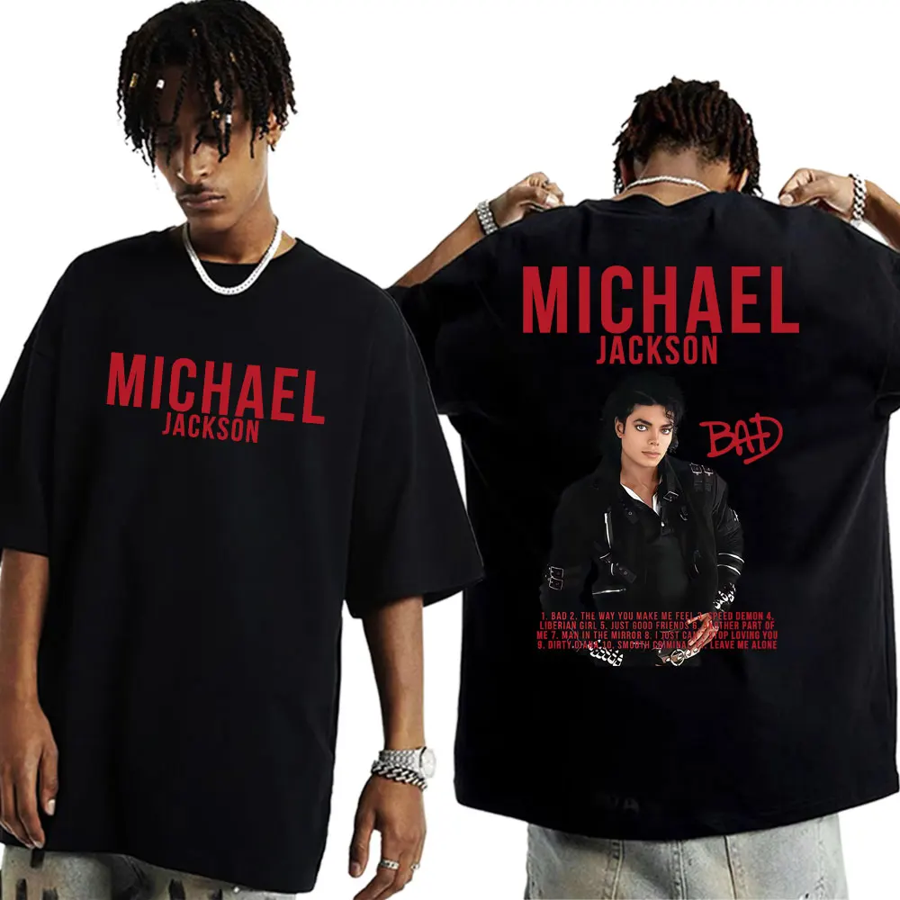 King of Pop Michael Jackson Bad Era Graphics T Shirts Men Women Fashion Classic Pop Music T-shirt Short Sleeve Oversized T Shirt Men’s Clothing 6f6cb72d544962fa333e2e: L|M|S|XL|XS|XXL|XXXL