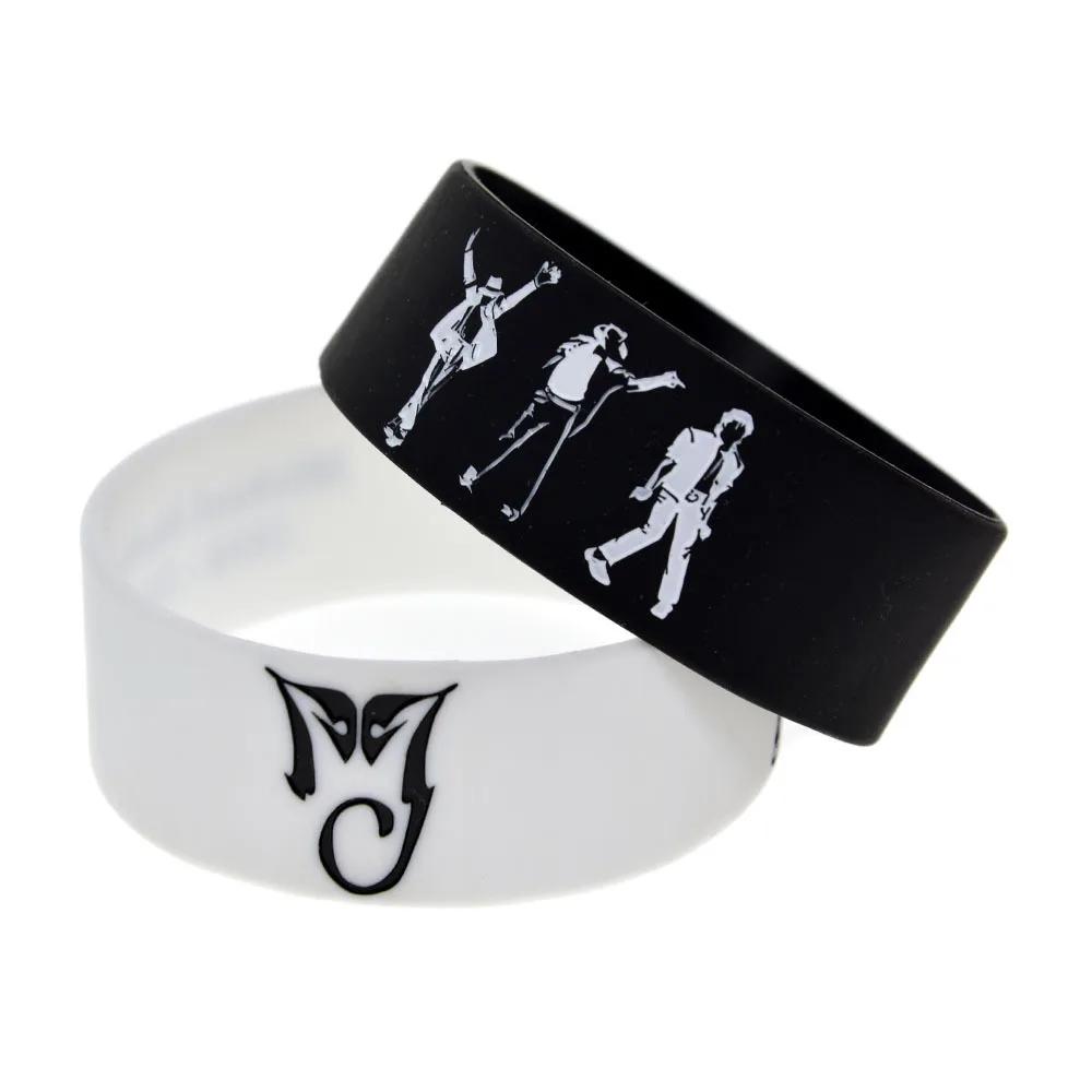 MJ Silicone Bracelet Jewellery Men Women 8d255f28538fbae46aeae7: 01 one pcs|02 one pcs