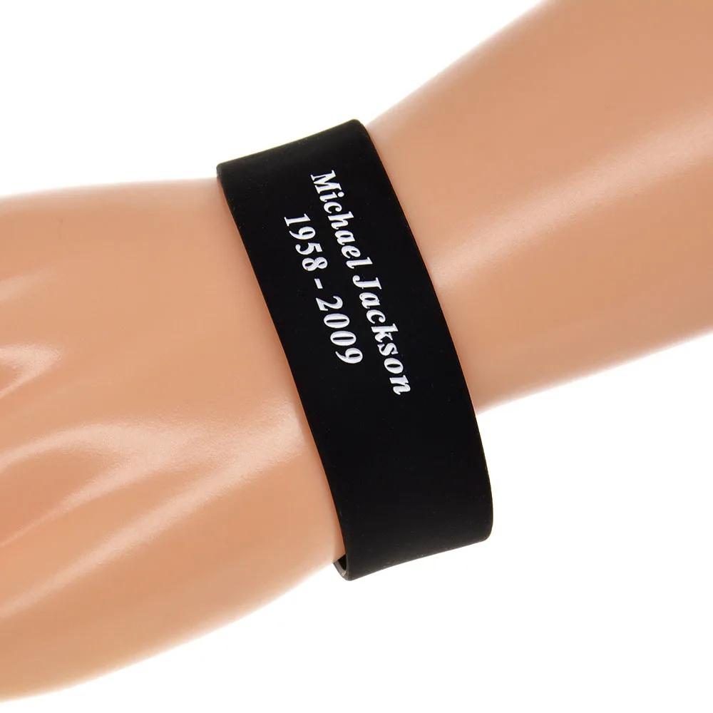 MJ Silicone Bracelet Jewellery Men Women 8d255f28538fbae46aeae7: 01 one pcs|02 one pcs